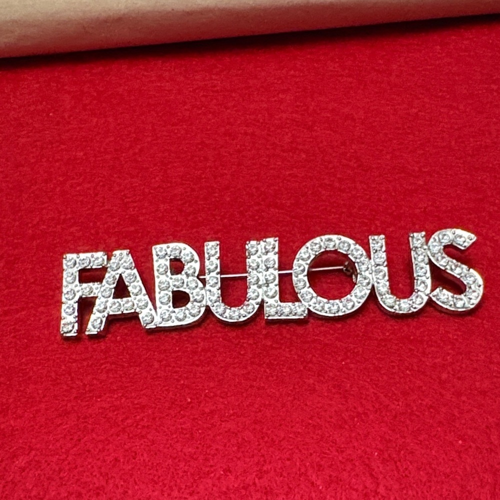 Silver Crystal Brooch With Bling - Picture 2 of 6